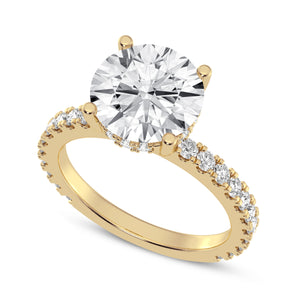 3CT ROUND SIGNATURE ENGAGEMENT RING